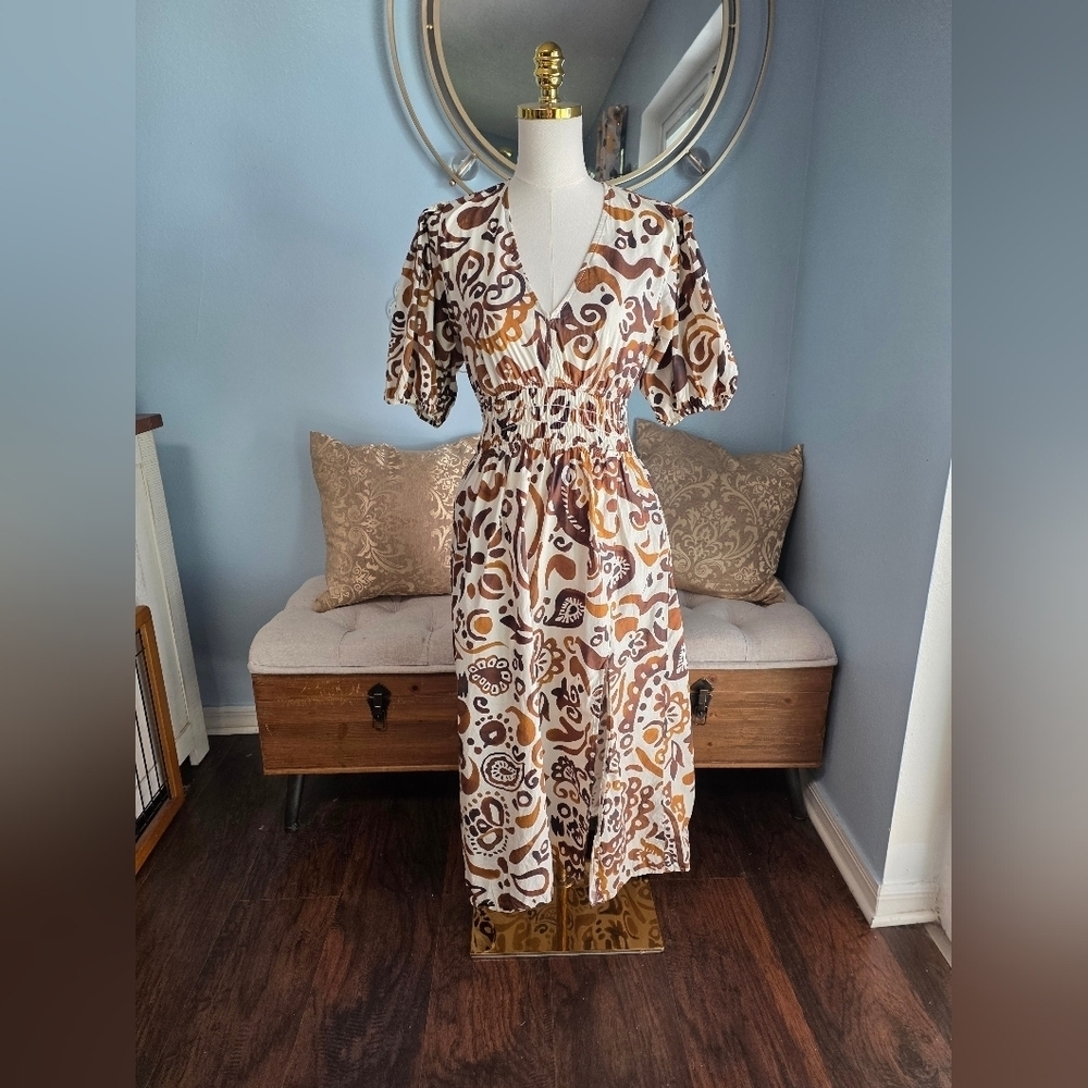 Fifteen Twenty Poppy Shirred Waist Dress